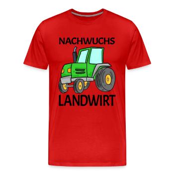Dorf Kind Bauer Nachwuchs Kleinkind - Männer Premium Bio T-Shirt - Rot - Vorne - Damien (186cm)