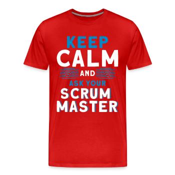 Puppet Chefs Programmer Scrum Master Gift - Men's Premium Organic T-Shirt - red - Front - Damien (186cm)