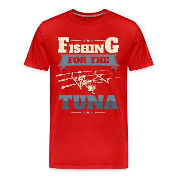 Deep Sea Fishing Fishing Tuna - Men's Premium Organic T-Shirt - red - Front - Damien (186cm)