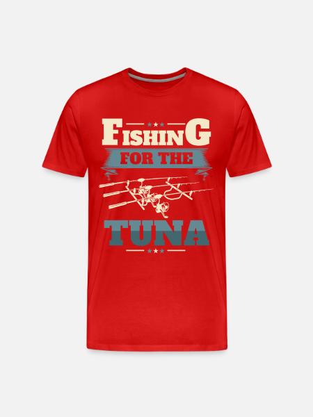 Deep Sea Fishing Fishing Tuna - Men's Premium Organic T-Shirt - red
