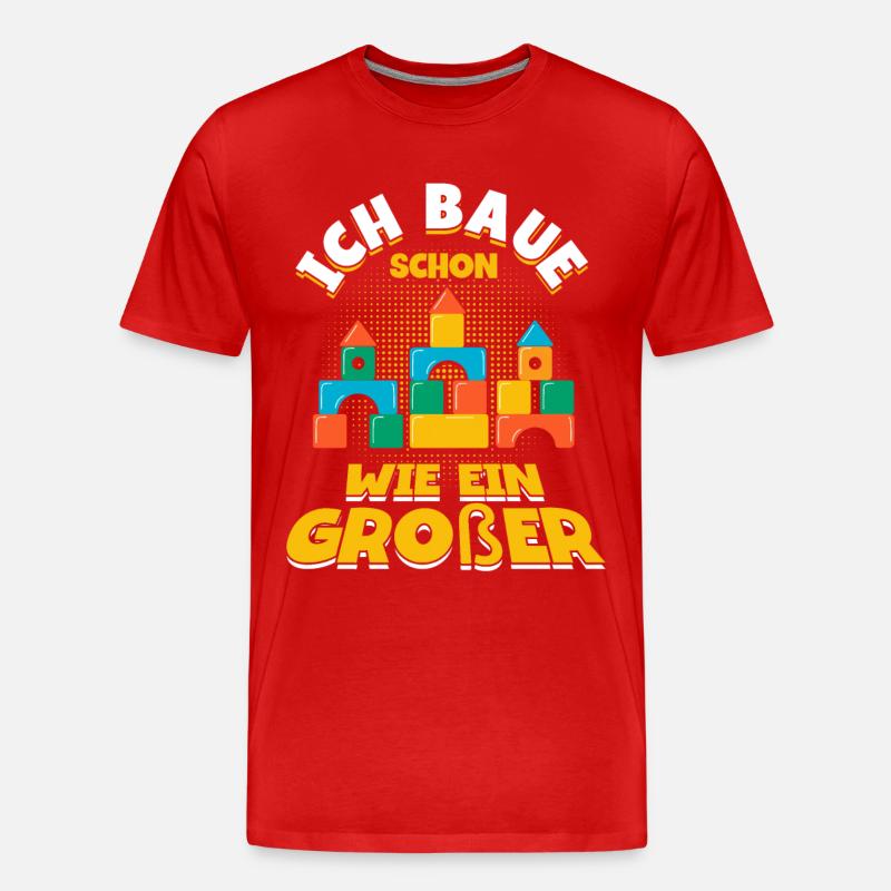 Bauen Klemmbaustein Klemmbausteine - Männer Premium Bio T-Shirt - Rot