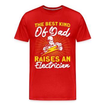 Beste Art Vater Elektriker Vater Familie - Männer Premium Bio T-Shirt - Rot - Vorne - Damien (186cm)