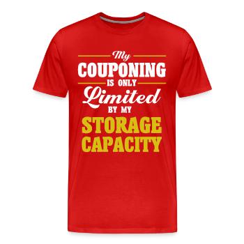 Coupon Shopper Discount Couponer Vente à prix réduit - T-shirt bio Premium Homme - rouge - Devant - Damien (186cm)