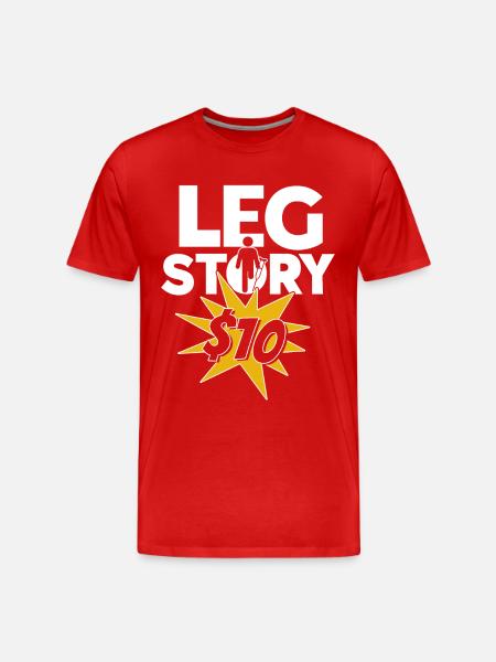 Handicap Amputee Amputation Leg Prosthesis - Men's Premium Organic T-Shirt - red
