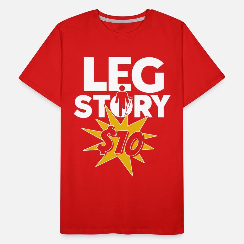 Handicap Amputee Amputation Leg Prosthesis Men's Premium Organic T-Shirt