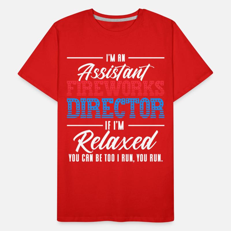 Drôle de feu d’artifice pyrotechnicien disant T-shirt bio Premium Homme