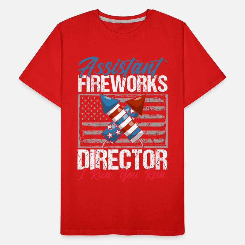 Drôle de feu d’artifice pyrotechnicien disant T-shirt bio Premium Homme