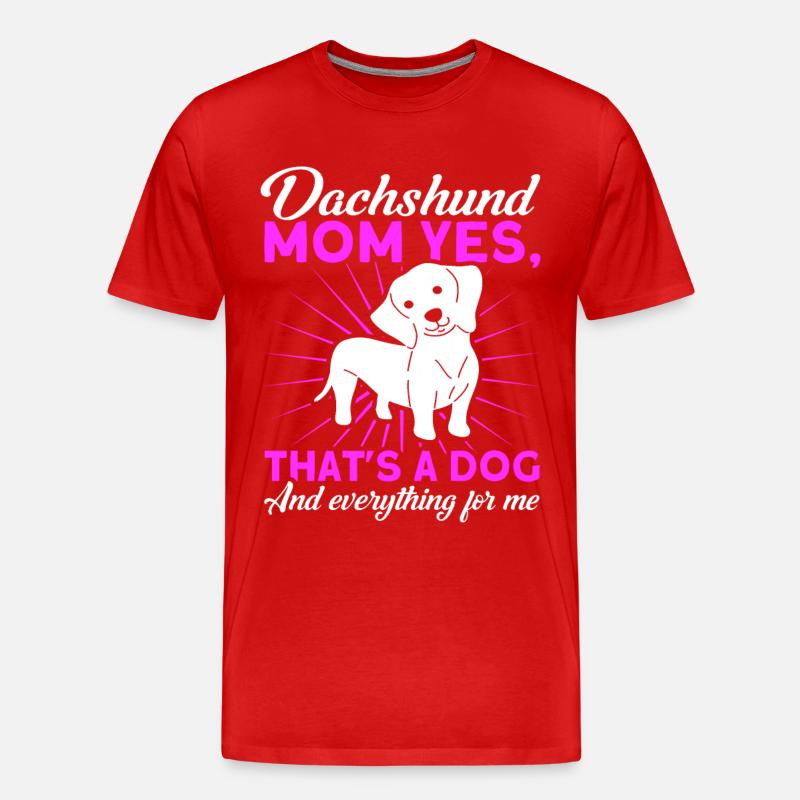 Teckel Teckel Mama Teckel Pet - T-shirt bio Premium Homme - rouge