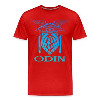 Odin Viking Valhalla - T-shirt bio Premium Homme - rouge - Devant - Damien (186cm)
