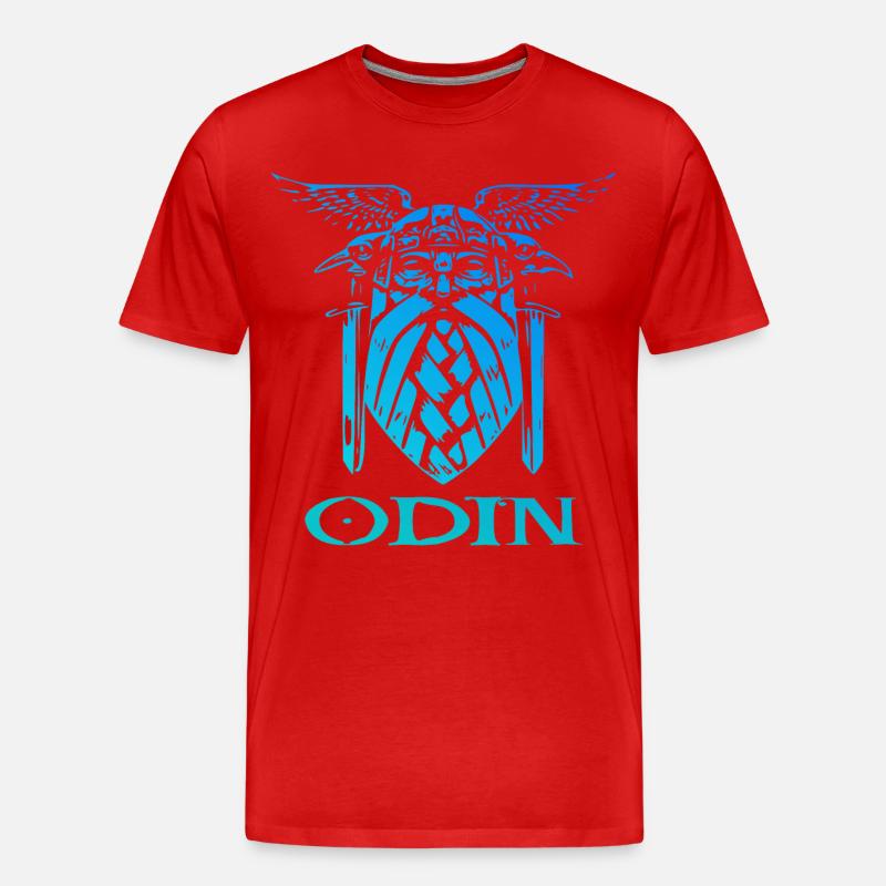 Odin Wikinger Walhalla - Männer Premium Bio T-Shirt - Rot