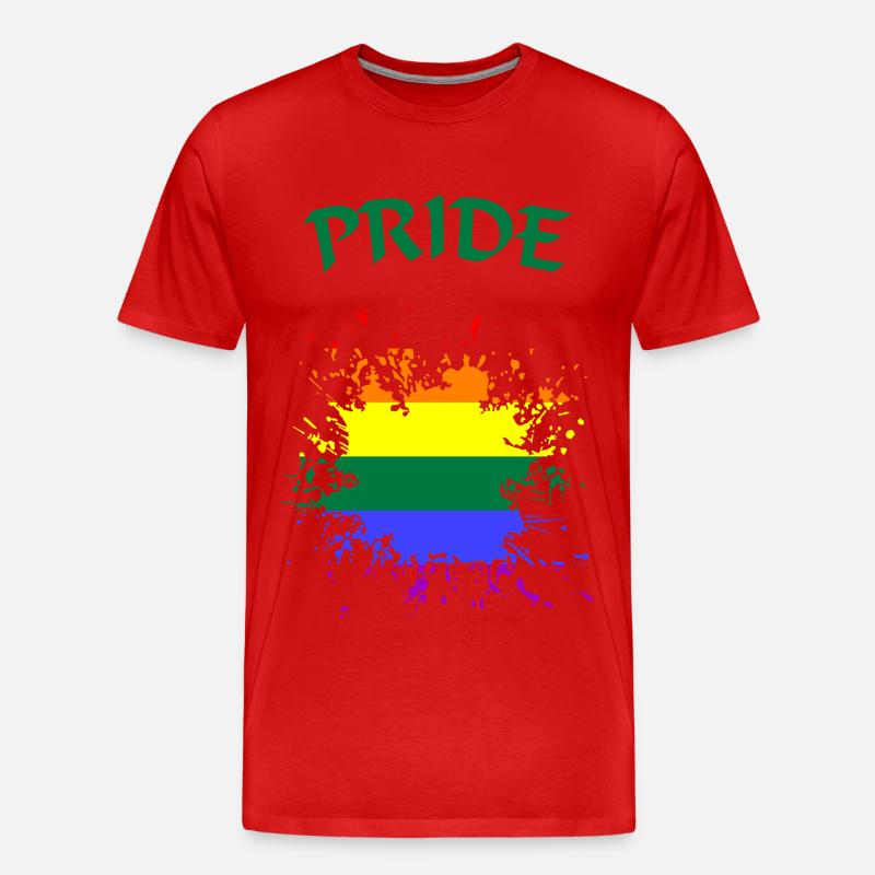 LGBTQ Pride - Männer Premium Bio T-Shirt - Rot