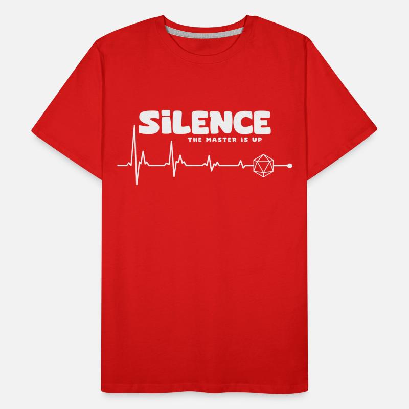 Silence! The Master Is Up D20 Cube Men's Premium Organic T-Shirt