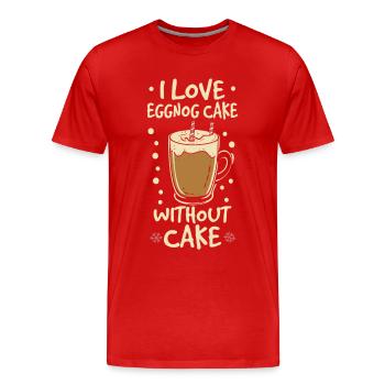 I Love Eggnoc Cake Without Cake - Men's Premium Organic T-Shirt - red - Front - Damien (186cm)