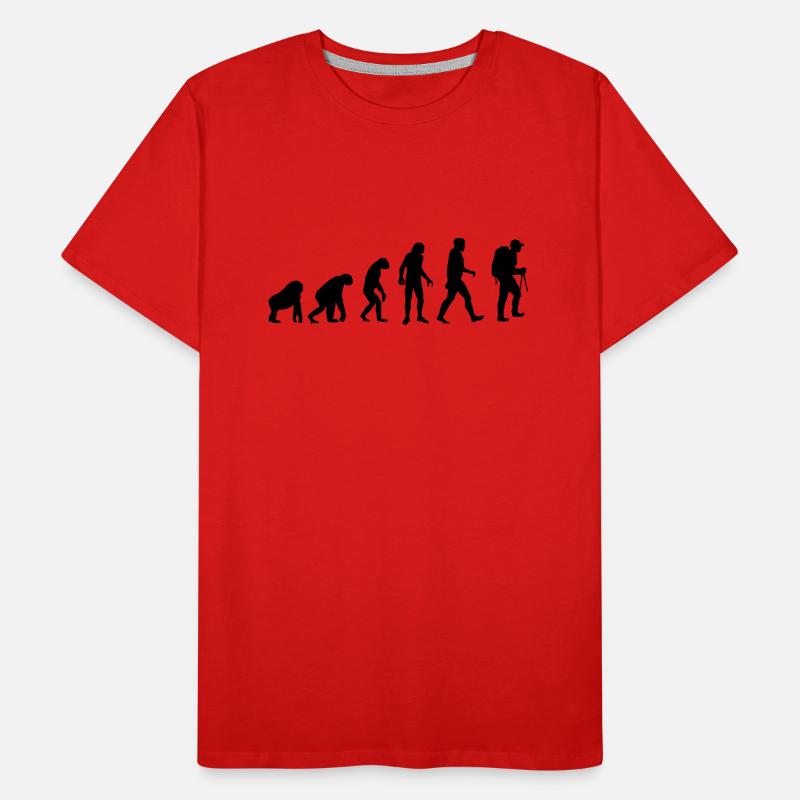 Die Evolution eines Wanderers Männer Premium Bio T-Shirt