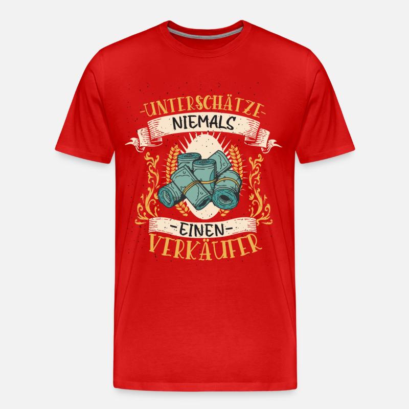 Verkäufer Lustiges Geschenk Beruf Kundenliebe - Männer Premium Bio T-Shirt - Rot