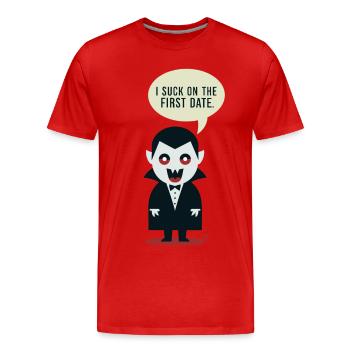 Little cheeky Vampire - Männer Premium Bio T-Shirt - Rot - Vorne - Damien (186cm)