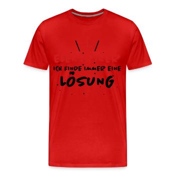 Elektriker Spruch Job Lustiges Elektriker Geschenk - Männer Premium Bio T-Shirt - Rot - Vorne - Damien (186cm)