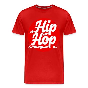 Hip Hop - Men's Premium Organic T-Shirt - red - Front - Damien (186cm)