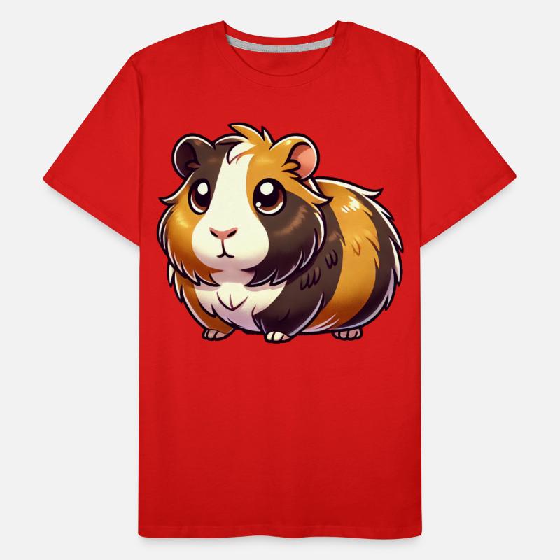 Comic Guinea Pig Men's Premium Organic T-Shirt