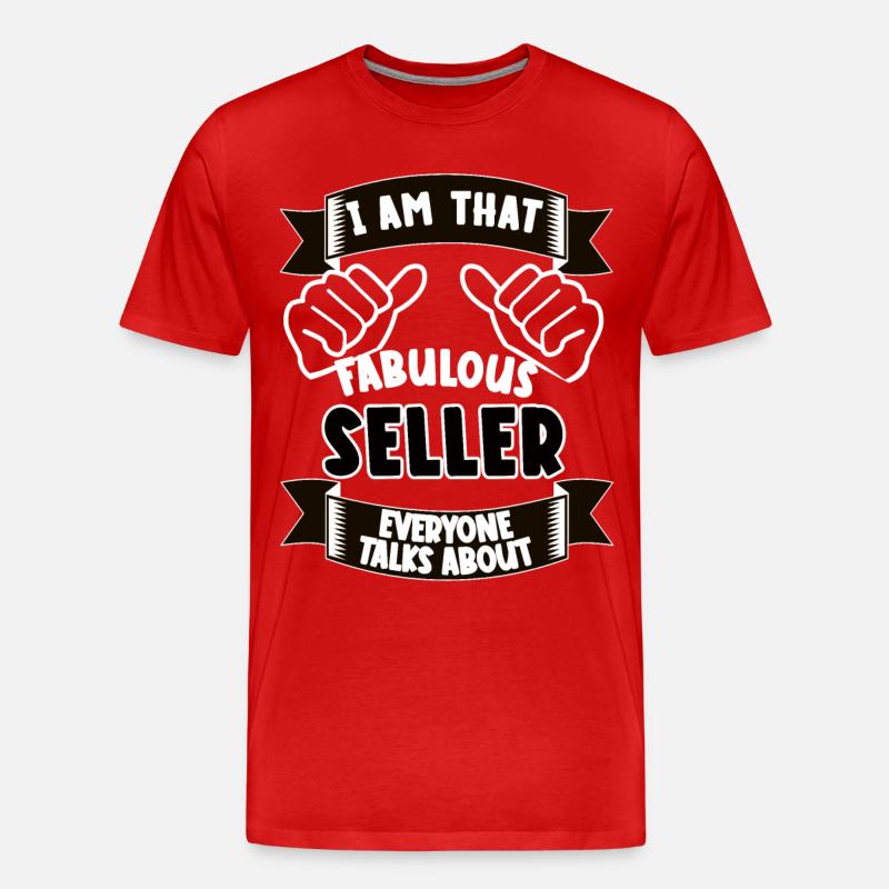 Verkäufer Lustiger Spruch Geschenkidee - Männer Premium Bio T-Shirt - Rot