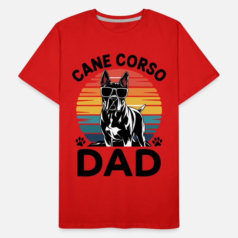 Cane Corso Italiano Papa Dad Cane Corso Geschenk Männer Premium Bio T-Shirt