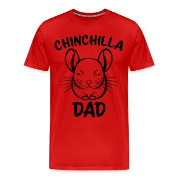 Chinchilla disant papa drôle Chinchilla cadeau - T-shirt bio Premium Homme - rouge - Devant - Damien (186cm)