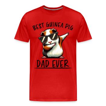 Guinea Pig Saying, Guinea Pig Gift - Men's Premium Organic T-Shirt - red - Front - Damien (186cm)
