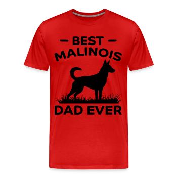 Berger Belge Dicton Malinois Cadeau - T-shirt bio Premium Homme - rouge - Devant - Damien (186cm)