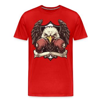 Eagle Boxer MMA Logo - Men's Premium Organic T-Shirt - red - Front - Damien (186cm)