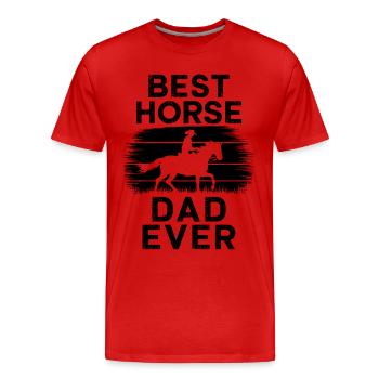 Chevaux Disant Sports Equestres Drôle Cheval Cadeau - T-shirt bio Premium Homme - rouge - Devant - Damien (186cm)