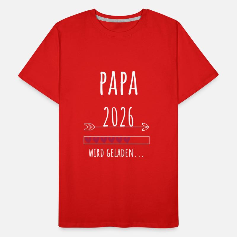Werdender Papa 2026 Geschenk Schwangerschaft Männer Premium Bio T-Shirt