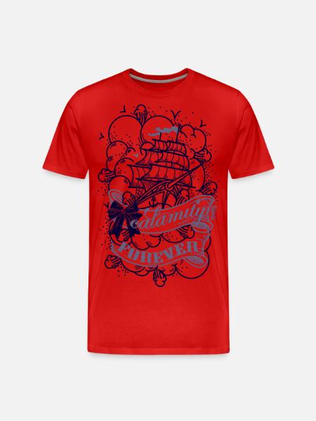 Unglück Boot - Männer Premium Bio T-Shirt - Rot
