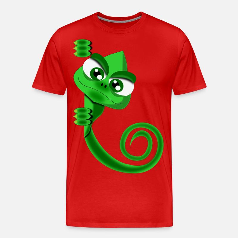 Chamäleon - Männer Premium Bio T-Shirt - Rot
