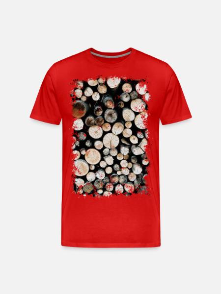 Wood - Men's Premium Organic T-Shirt - red