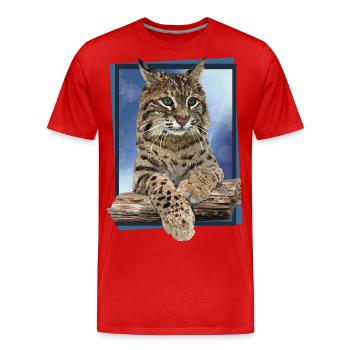 Lynx - T-shirt bio Premium Homme - rouge - Devant - Damien (186cm)