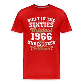 Built in the sixties 1966 56. Geburtstag Herren - Männer Premium Bio T-Shirt - Rot - Vorne - Damien (186cm)