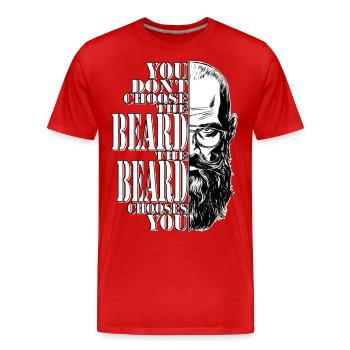Beard gift idea for men with 3 days beard - Men's Premium Organic T-Shirt - red - Front - Damien (186cm)