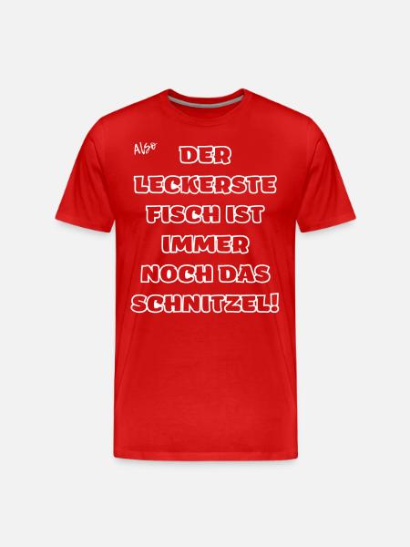 Leckerste Fisch - Männer Premium Bio T-Shirt - Rot