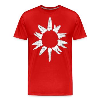 Teeth - Men's Premium Organic T-Shirt - red - Front - Damien (186cm)