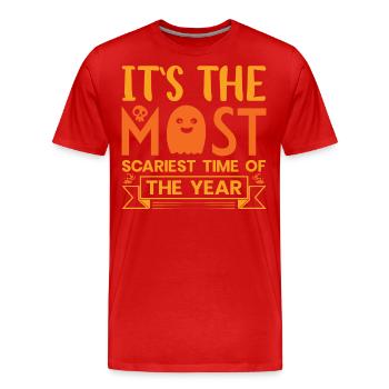 Halloween Zeit - Männer Premium Bio T-Shirt - Rot - Vorne - Damien (186cm)