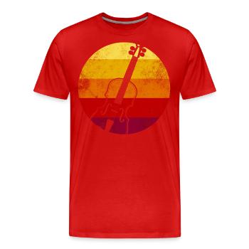 Instrument de violon Violon - T-shirt bio Premium Homme - rouge - Devant - Damien (186cm)