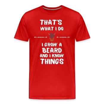 Viking Man Geschenk Wikinger Bart Vater Männer - Männer Premium Bio T-Shirt - Rot - Vorne - Damien (186cm)