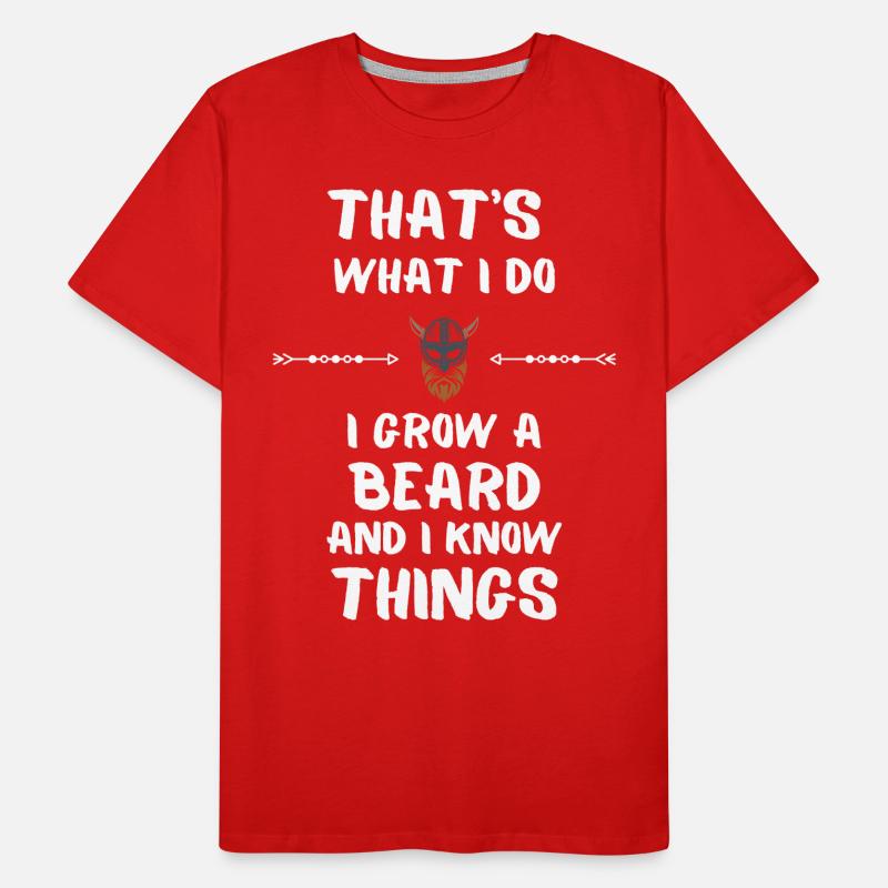 Viking Man Geschenk Wikinger Bart Vater Männer Männer Premium Bio T-Shirt