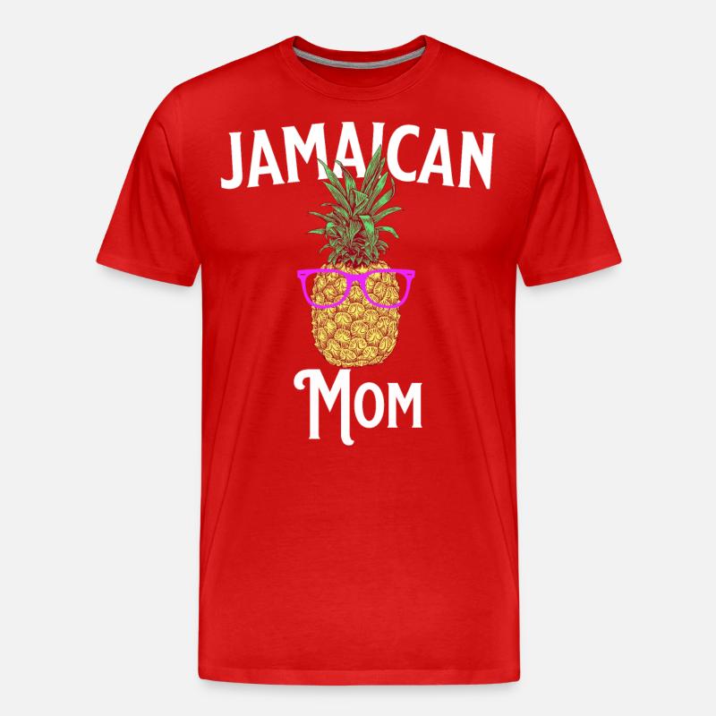 Jamaika Mutter - Männer Premium Bio T-Shirt - Rot