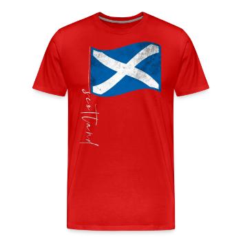Schottland Flagge Schottisch - Männer Premium Bio T-Shirt - Rot - Vorne - Damien (186cm)