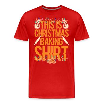Costume de Noël - T-shirt bio Premium Homme - rouge - Devant - Damien (186cm)