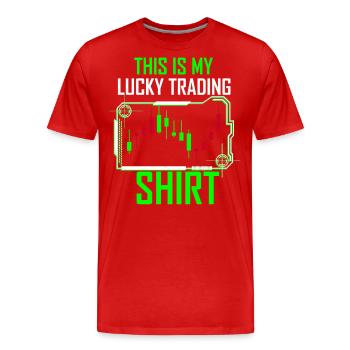 Trading Geld - Männer Premium Bio T-Shirt - Rot - Vorne - Damien (186cm)