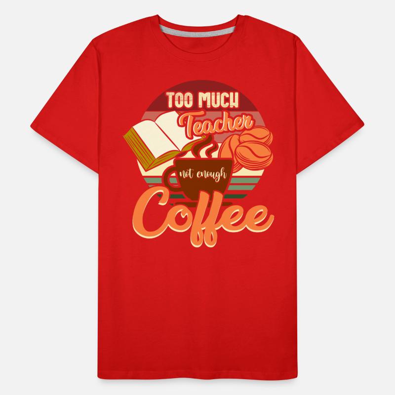 Professeur et café T-shirt bio Premium Homme