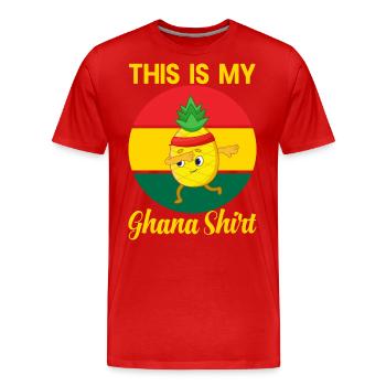 Ghana Holidays Afrique - T-shirt bio Premium Homme - rouge - Devant - Damien (186cm)