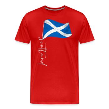 Schottland Flagge Schottisch - Männer Premium Bio T-Shirt - Rot - Vorne - Damien (186cm)